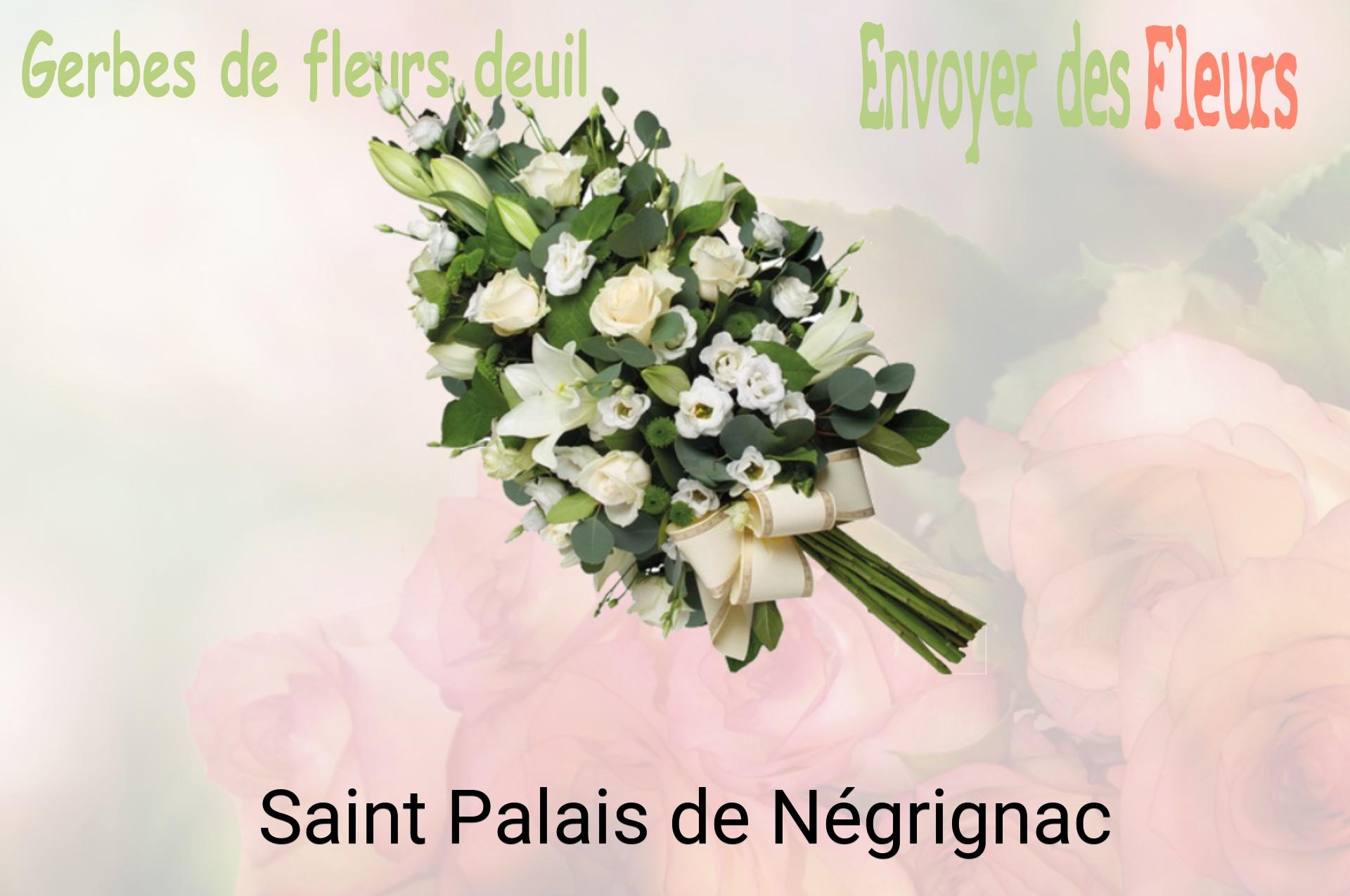 Gerbe de fleurs de deuil livrée à Saint-Palais-de-Négrignac